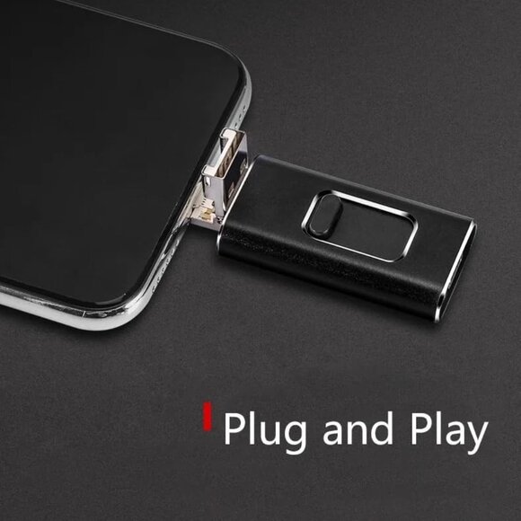 Acuvar 64GB USB 4-in-1 Flash Drive with Type C Adapter for Phone and iPad - Picture 7 of 9